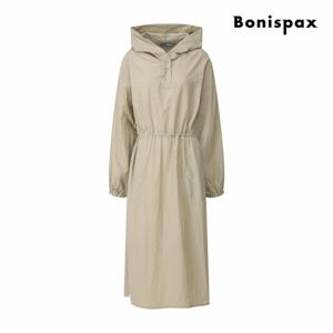 [보니스팍스] 바스락 후드 스트링 롱 원피스 (XP9OP011M0)