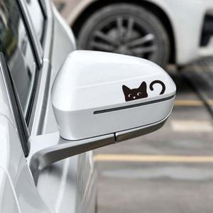 자동차스크래치 고양이 차량용 스티커 자동차 백미러 캐릭터 장식소품