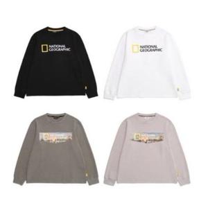 [내셔널지오그래픽]N223UTS020 피너스 빅 로고 라운드넥 긴팔 티셔츠