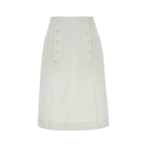 PRADA White gabardine skirt P194WSOOO17LL F0009