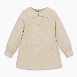 [베네통키즈]스칼럽카라트렌치코트 QAJP01411