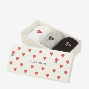 [질스튜어트핸드백]쁘띠 자수 여성 면혼방 중목양말 3종세트 JASS4E102 BK