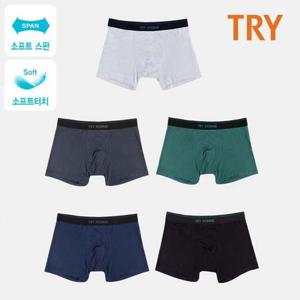 TRY 남성 레이온 베이직 드로즈팬티 5매 남자속옷