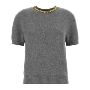 프라다 니트 크루넥 반팔 티셔츠 P24V2BSOOO18M6 F0031