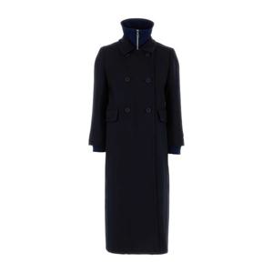 프라다 더블브레스트 노치드 칼라 울 코트 P618TSOOO18VY F0008