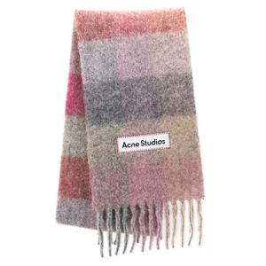 아크네스튜디오 모헤어 체크머플러 스카프 목도리 푸시아 라일락 핑크 CA0084-BOB