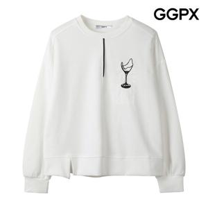 GGPX  와인잔 드로잉 슬릿 맨투맨 티셔츠 (GPBTS006F)