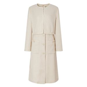 질스튜어트 뉴욕 여성 25FW 시즌오프 베이지 포켓 트위드원피스 JSDR5D200I2