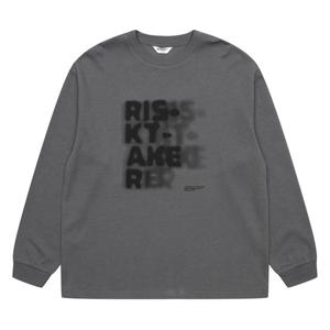 [에꼴리에]블러 레터링 특양면 라운드티 25D0436_OD