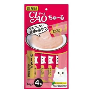 고양이 챠오츄르 연어 닭가슴살 4개입 1P 습식 간식 고양이짜먹는간식 고양이습식간식 고양이간식 고양이영양간식 반려묘간식 야옹이간식