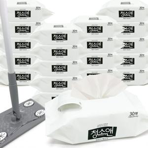 청소앤 정전기청소포 20팩+밀대세트 먼지 머리카락 청소 일회용