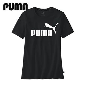 푸마 우먼스 빅로고 여성 반팔티 티셔츠 블랙 586774-01