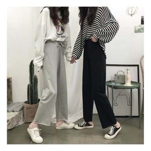 9부 허리밴딩 여자 끈조절 트레이닝 기본 팬츠