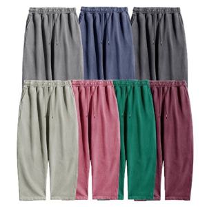 남여공용 국산 기모 피그먼트 밴딩 와이드팬츠 무지 커플바지 PN0667S 빅사이즈 루즈핏