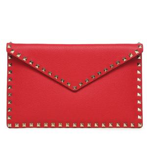 (명품) 발렌티노 페블 레더 언벨롭 클러치 VW2P0P