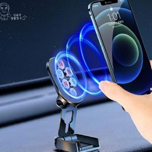 마그네틱 자석 차량용 휴대폰 핸드폰 거치대 카블 자