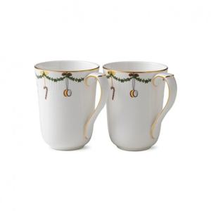 로얄코펜하겐 스타플루티드 크리스마스 머그 330ml 2개세트
