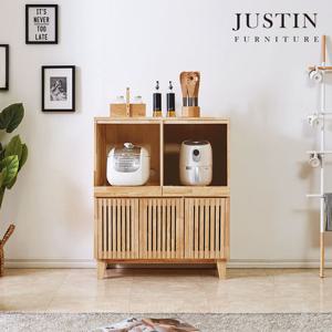 [저스틴퍼니처]네이처 러버우드 원목 듀얼 주방 렌지대