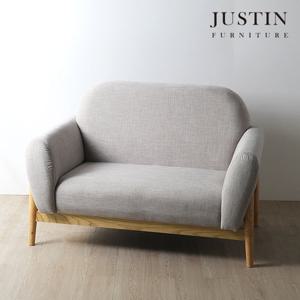 [저스틴퍼니처]토크 원목 패브릭 2인 소파