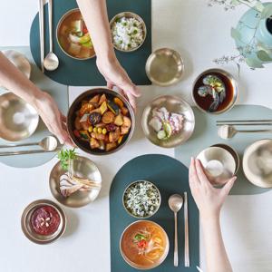 [광명유기] 방짜유기 4인 반상기 세트