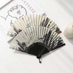 [박씨상방] (국내제작)고급 모시 금강산 대나무 접부채