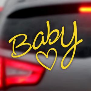 BABY 하트 / 자동차스티커 아기가타고있어요