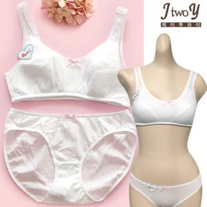 국산 주니어브라 팬티 단계별 학생 속옷세트 2종