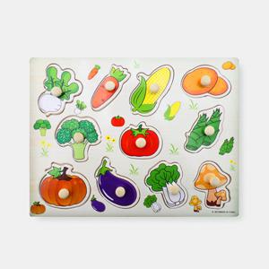 (가베가족)KS2578 가베가족 바른손잡이퍼즐 야채/꼭지퍼즐