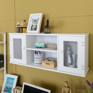 밀키 양문 철망벽선반 거실벽선반 주방소품선반 MD004