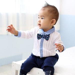 허니 보타이 돌 백일 아기정장 롬퍼 1332