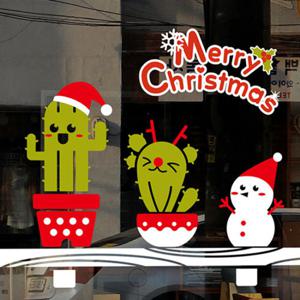 크리스마스시트지_선반위의 선인장 친구들