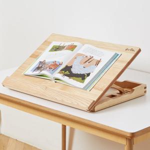 곧은나무 명품 5단 각도조절 독서대 600 애쉬 원목 필기독서대