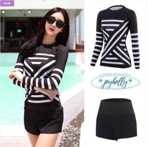 조이할리 여성 멜로우 래쉬가드 보드숏 상하의세트 JBST007