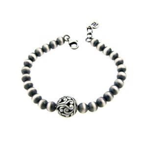 아이비골드 [팔찌]실버 925 G[염주볼팔찌]6MM