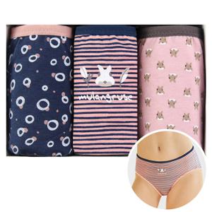 MR 피치 위생 팬티 / 3매입 면스판 여성 여자 속옷 생리 삼각