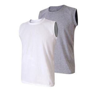 면 후렌치 나시티 3장 세트 화이트,멜란지