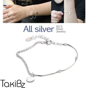 [타키비즈] 순은 하프앤하프 실버팔찌