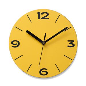 붙이는벽시계 인테리어시계 엣지라인옐로우