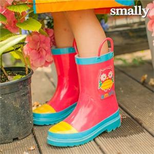 [스몰리](스몰리)유아 아동 장화 레인부츠 애니장화-아울핑크