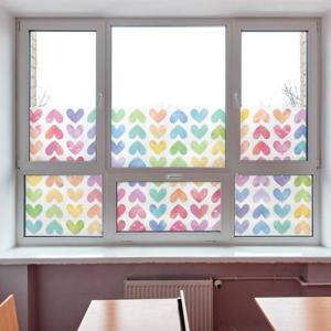 창문 유리창시트지 칼라 안개시트지 하트프릴01 L-A