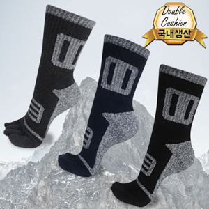 남성 반파일 발가락 등산양말 장목 이중쿠션 스포츠양말