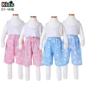 [여름잠옷]아동 캐릭터 지지미 5부바지(11-16세)/엠보바지