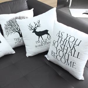 상상후 심플 쿠션커버 45x45cm 리마인드 사슴