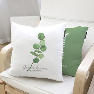 상상후 모던 쿠션 홈데코 45x45cm 그린리브즈 B_그린