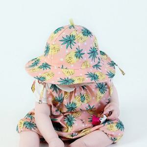 [조이멀티]파인애플 썸머룸퍼 모자세트(12-36개월)300077