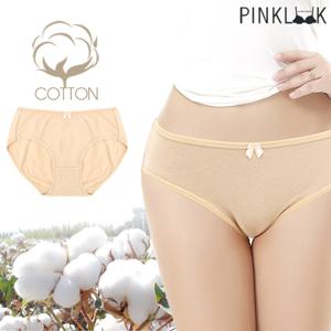 [핑크룩] 40수  90~110  데일리 면스판 요일팬티1P/베이지