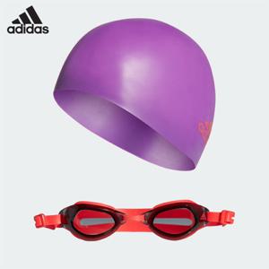 아디다스 TP 주니어 수영모자 수영안경 세트 키즈팩 DQ1712