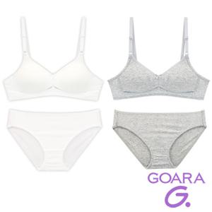 [고아라]주니어2단계 노와이어매쉬몰드브라팬티2종(GB5602)