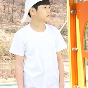 주니어 기본 반팔 티셔츠 아동 남아 여아 화이트 그레이 블랙