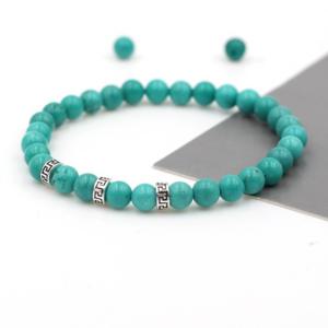 에르모사 젬스톤 G045_터키석6mm+실버925(염주 불교 패션)